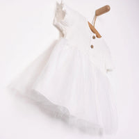 HelloBaby Newborn Girl Tulle Dress - Ecru - Miu Mau Baby & Kids Store