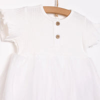 HelloBaby Newborn Girl Tulle Dress - Ecru - Miu Mau Baby & Kids Store