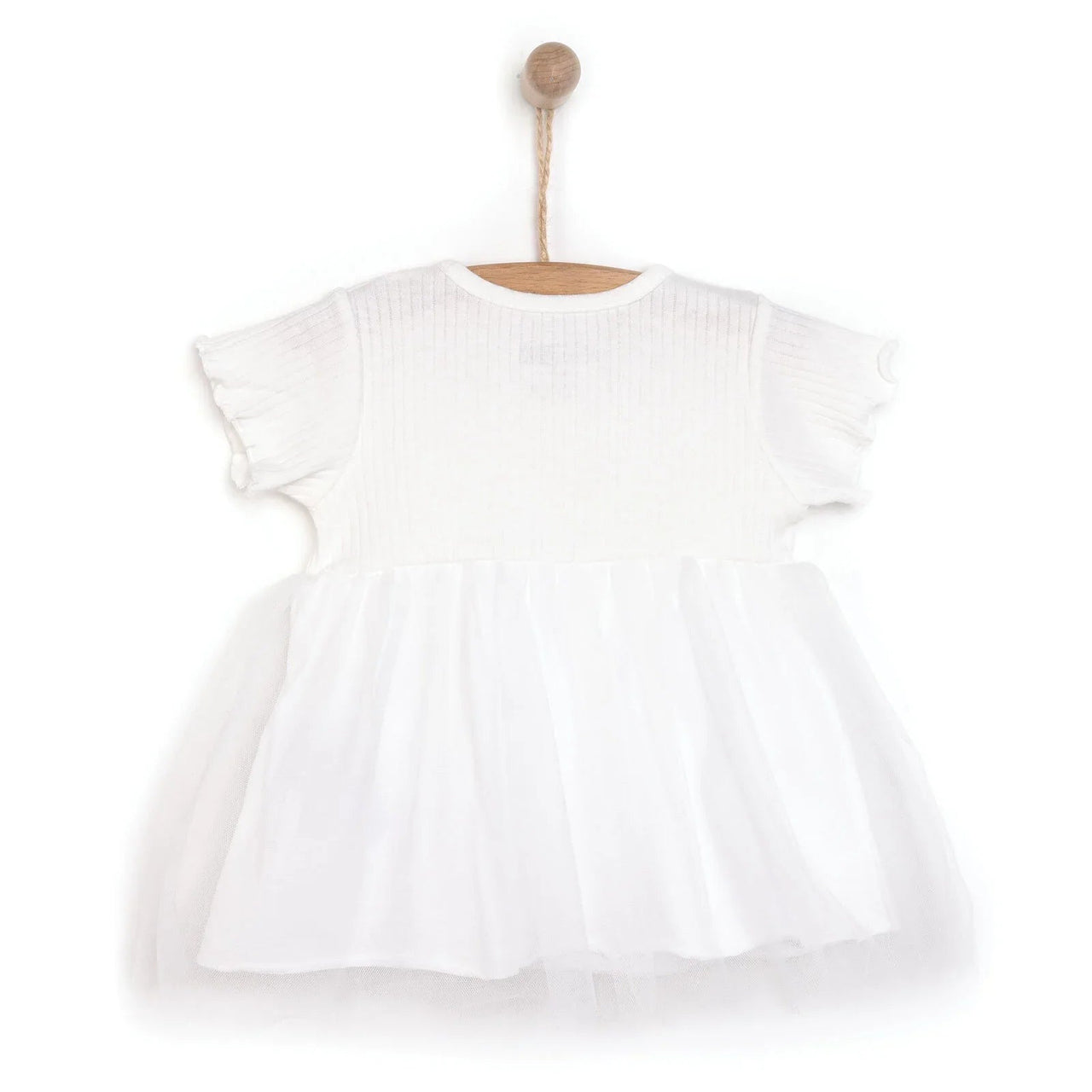 HelloBaby Newborn Girl Tulle Dress - Ecru - Miu Mau Baby & Kids Store