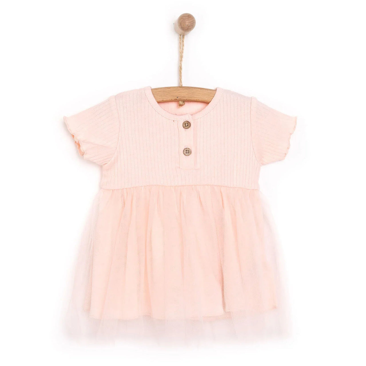 HelloBaby Newborn Girl Tulle Dress - Salmon - Miu Mau Baby & Kids Store