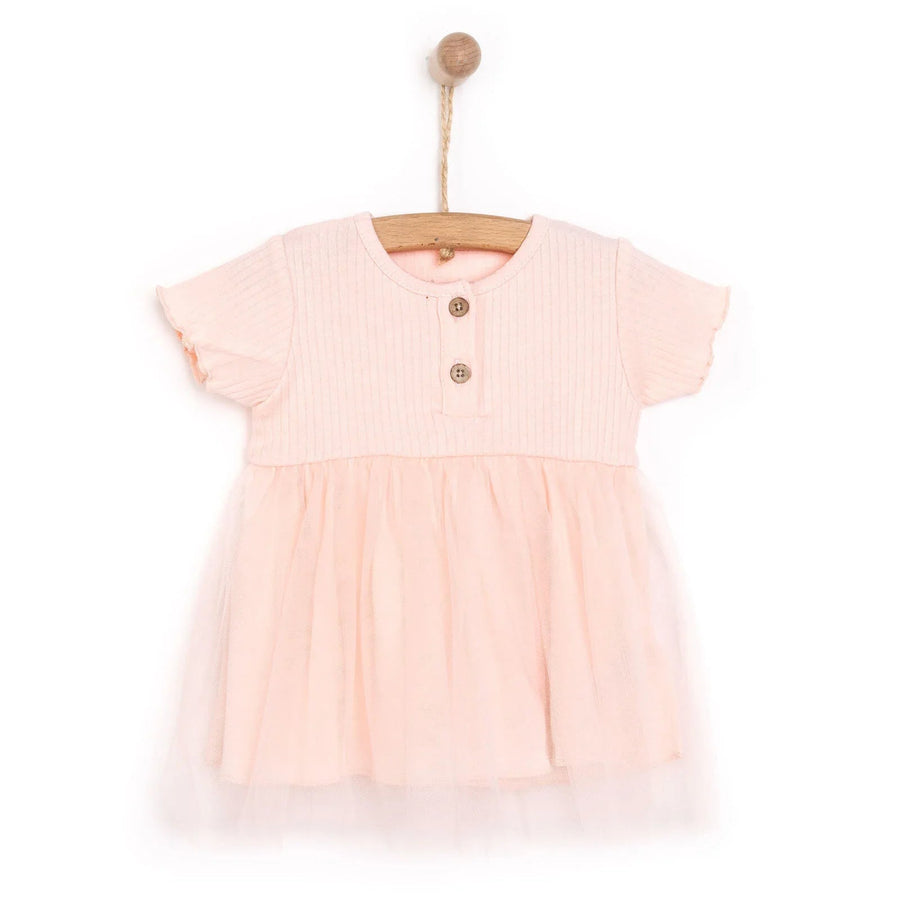 HelloBaby Newborn Girl Tulle Dress - Salmon - Miu Mau Baby & Kids Store