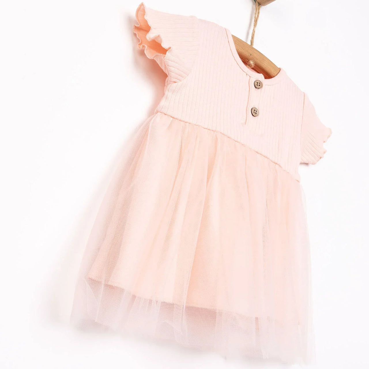 HelloBaby Newborn Girl Tulle Dress - Salmon - Miu Mau Baby & Kids Store