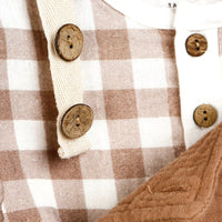 HelloBaby Newborn Muslin Overalls - Sweatshirt - Brown - Miu Mau Collectibles