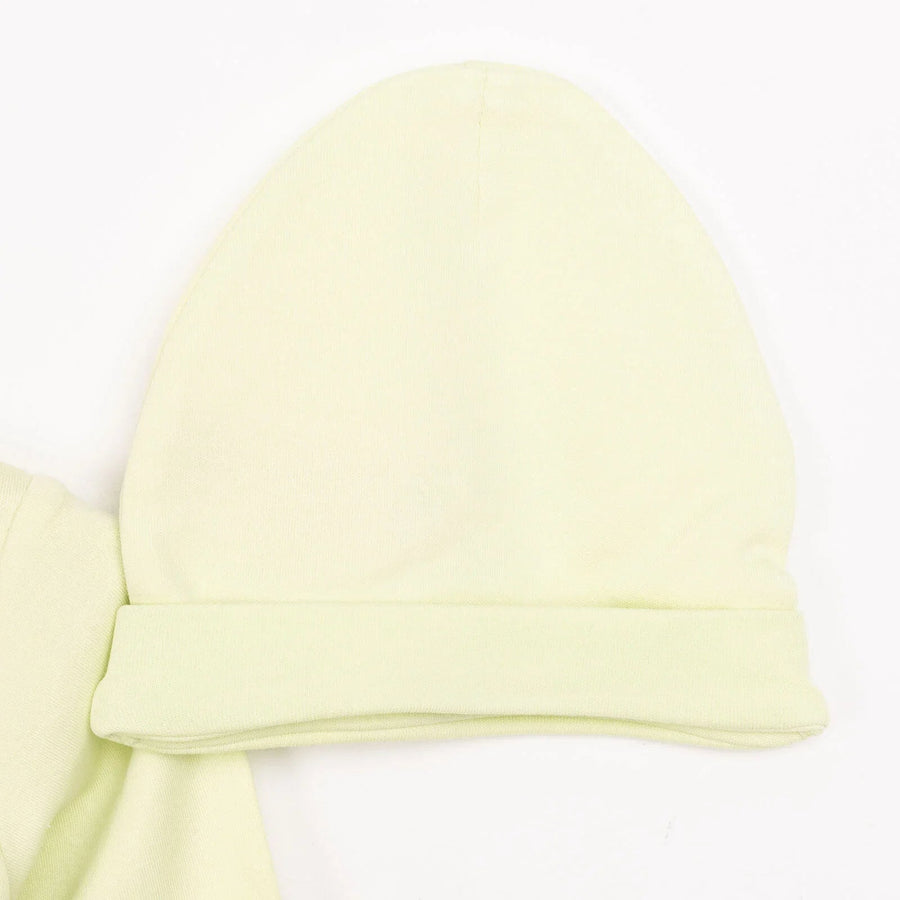 HelloBaby Newborn Organic Wrapover Top - Hat - Green - Miu Mau Collectibles