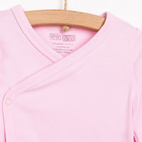 HelloBaby Newborn Organic Wrapover Top - Hat - Pink - Miu Mau Collectibles