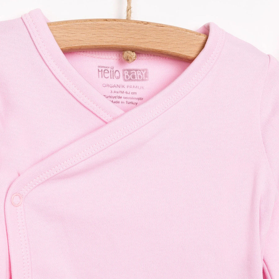 HelloBaby Newborn Organic Wrapover Top - Hat - Pink - Miu Mau Collectibles