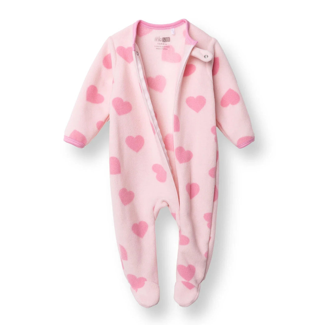 HelloBaby Newborn Polar Footed Jumpsuit - Pink Printed - Miu Mau Collectibles