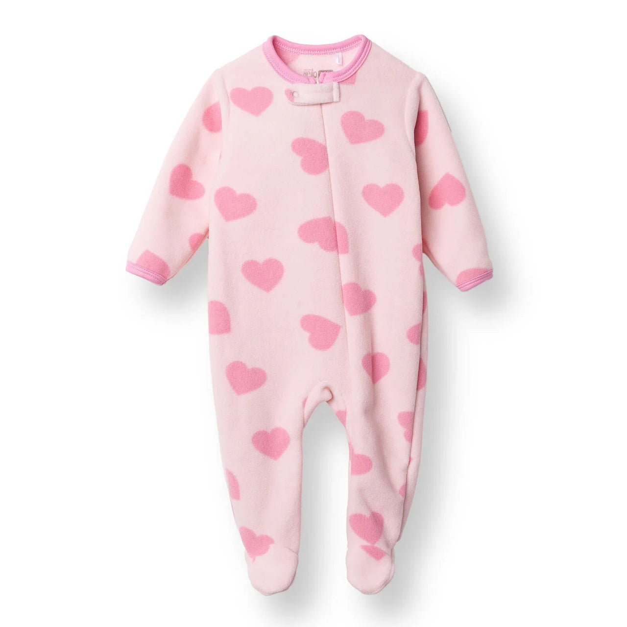 HelloBaby Newborn Polar Footed Jumpsuit - Pink Printed - Miu Mau Collectibles