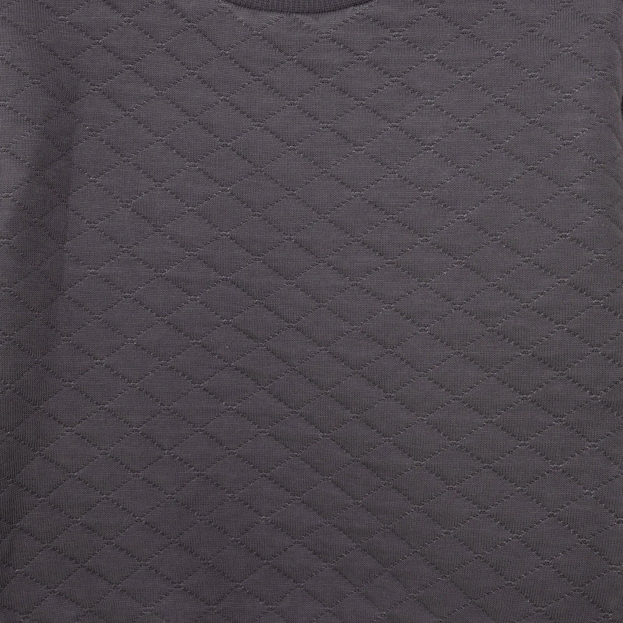 HelloBaby Newborn Quilted Sweatshirt - Footed Bottom - Charcoal - Miu Mau Collectibles