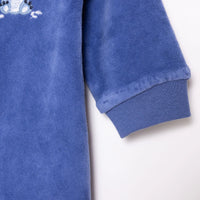HelloBaby Newborn Velvet Footless Jumpsuit - Indigo - Miu Mau Collectibles