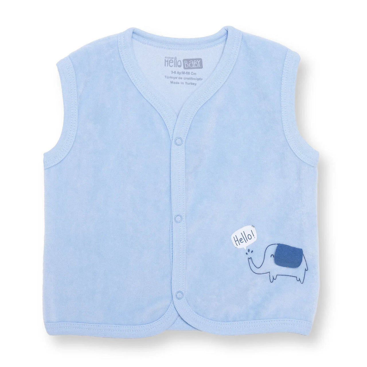 HelloBaby Newborn Vest - Light Blue - Miu Mau Collectibles