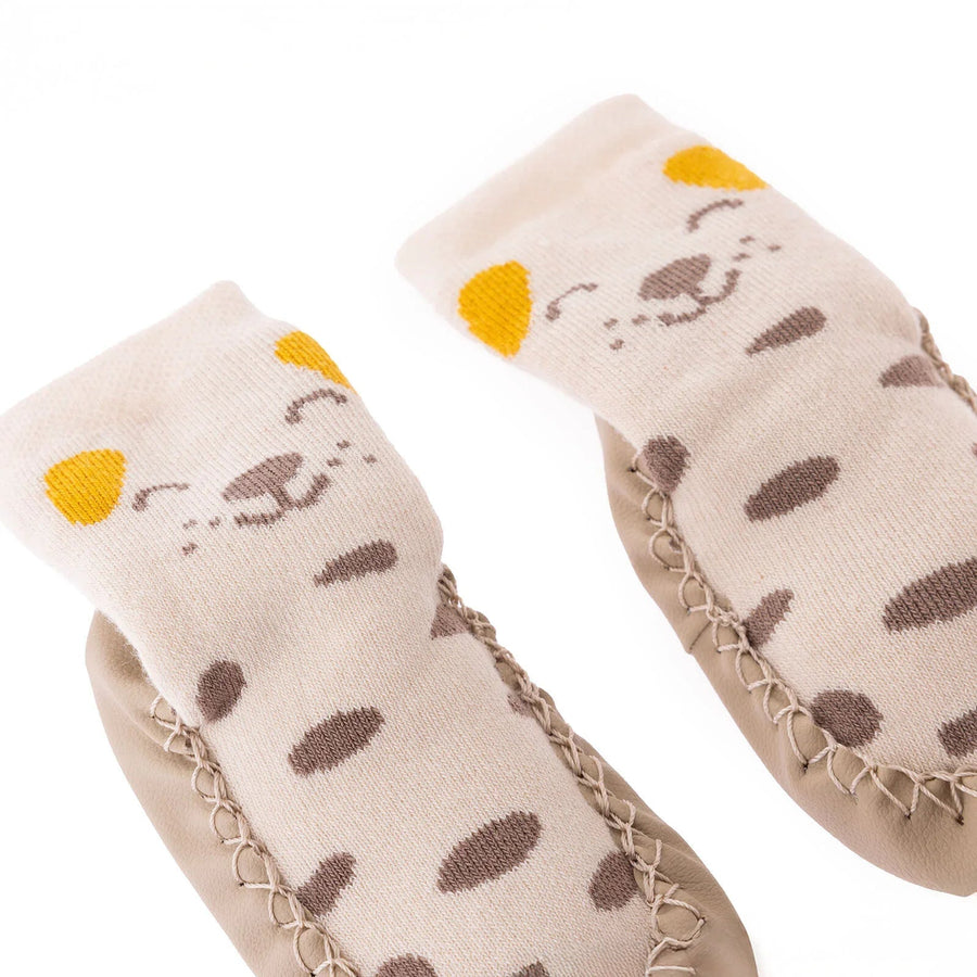 HelloBaby Rattle Socks - Ecru - Miu Mau Collectibles