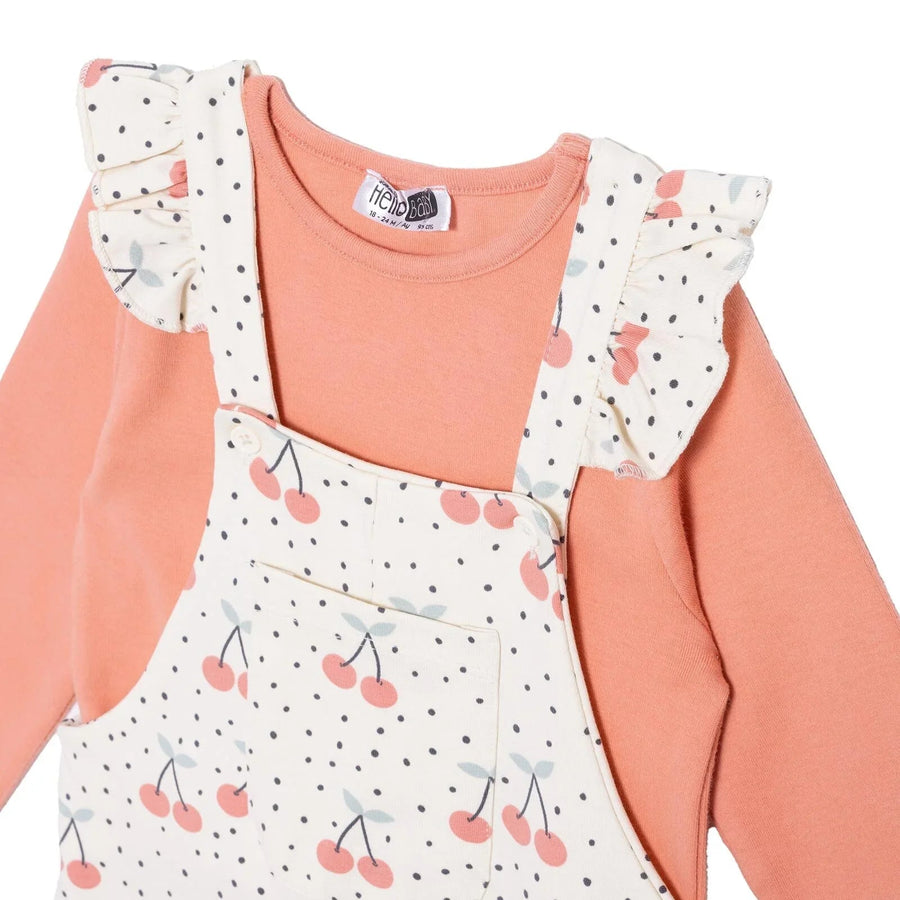 HelloBaby Salopet - Tshirt - Ecru Printed - Miu Mau Collectibles