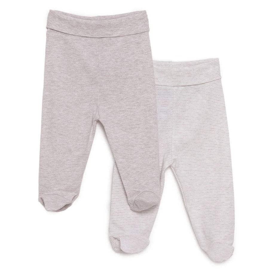 HelloBaby Unisex 2 Piece Footed Bottom - Beige - Miu Mau Collectibles