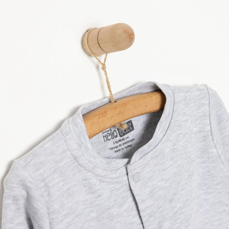 HelloBaby Unisex Baby Cardigan - Grey Melange - Miu Mau Collectibles