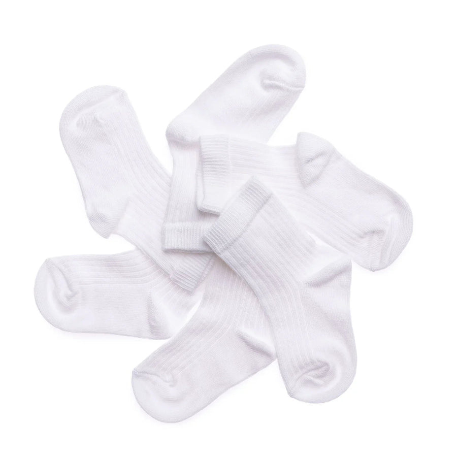 HelloBaby Unisex Baby Socks 3 Pack - White - Miu Mau Collectibles