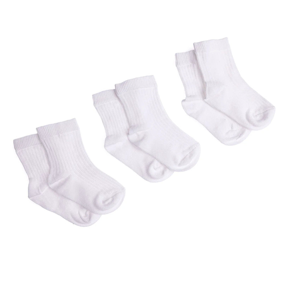 HelloBaby Unisex Baby Socks 3 Pack - White - Miu Mau Collectibles