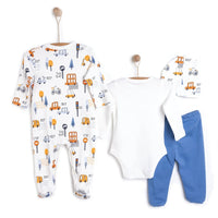 HelloBaby Unisex Newborn Starter Set 4 pcs - Dark Blue - Miu Mau Collectibles