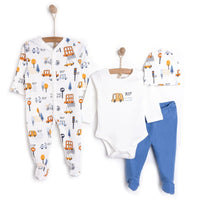 HelloBaby Unisex Newborn Starter Set 4 pcs - Dark Blue - Miu Mau Collectibles
