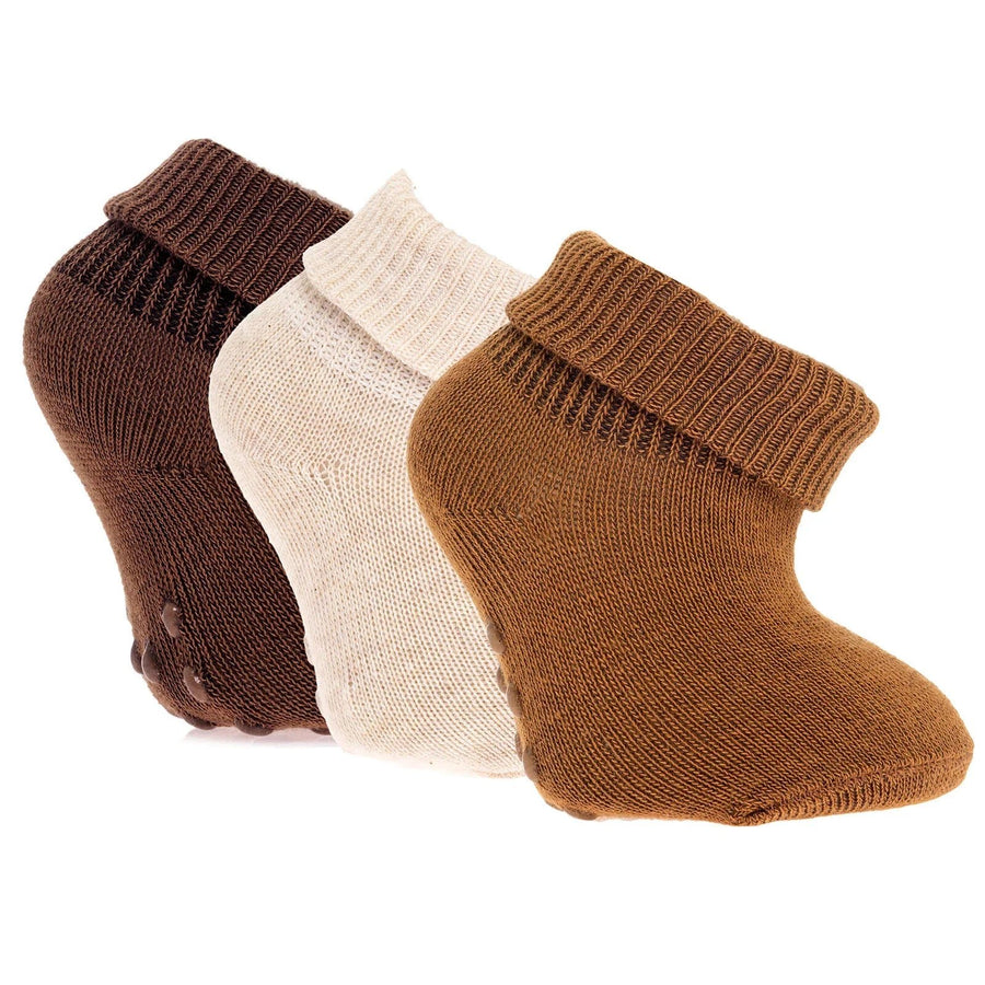 HelloBaby Unisex Pack of 3 Socks - Beige - Miu Mau Collectibles