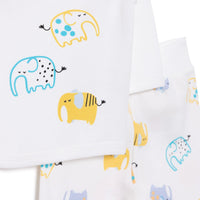 HelloBaby Unisex Wrapover Top - Footed Bottom - Ecru - Miu Mau Collectibles