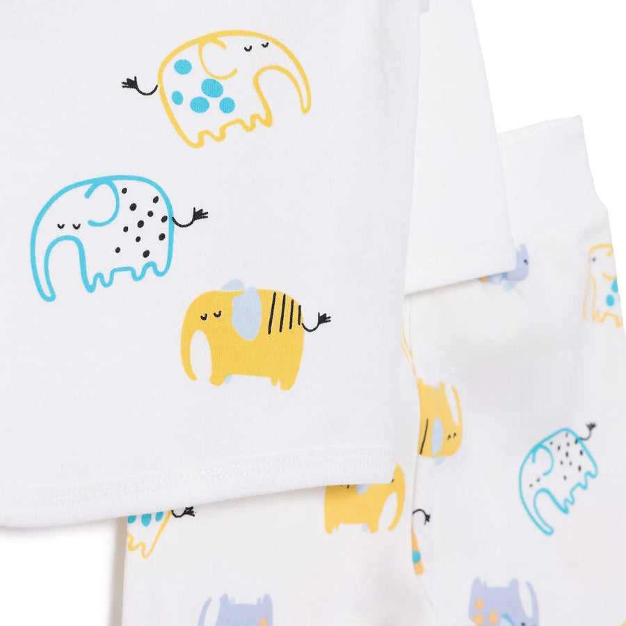 HelloBaby Unisex Wrapover Top - Footed Bottom - Ecru - Miu Mau Collectibles