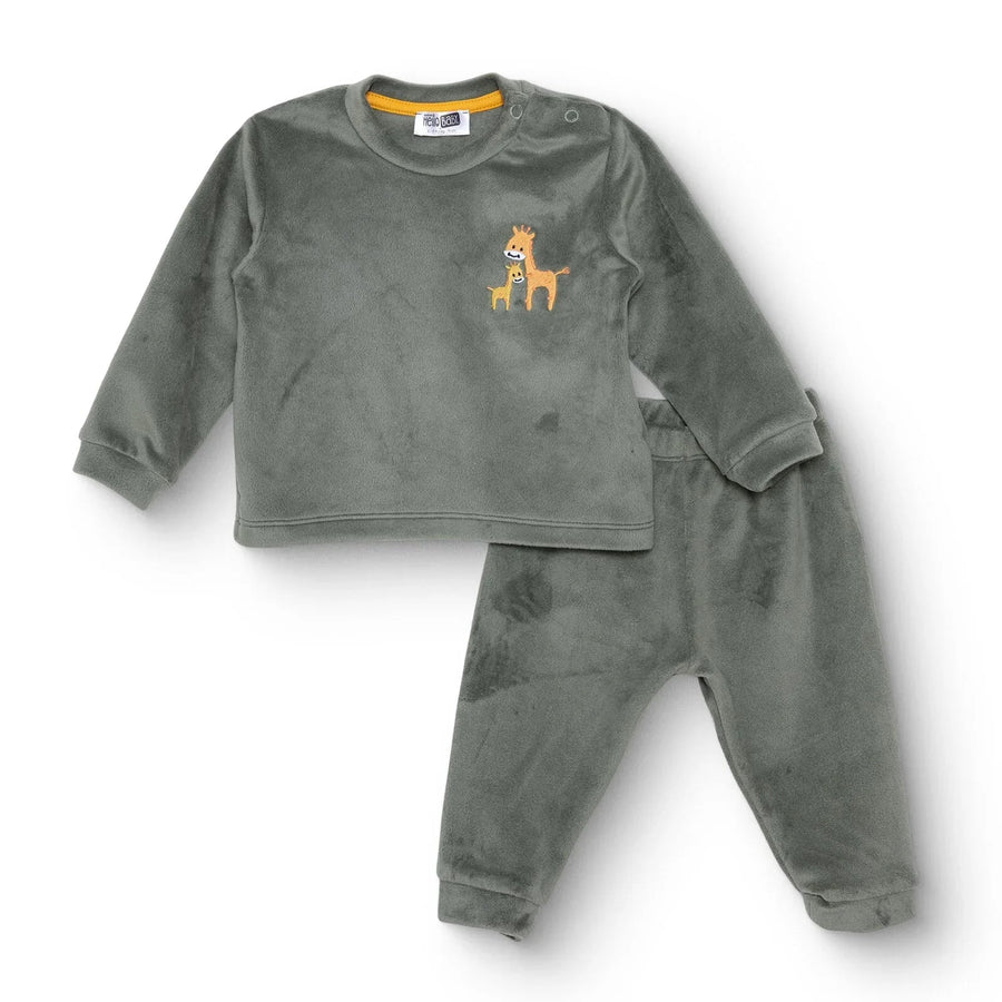 HelloBaby Velvet Pyjamas Set - Green - Miu Mau Collectibles