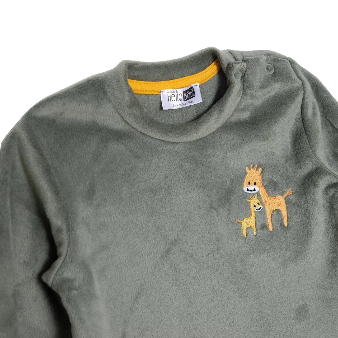 HelloBaby Velvet Pyjamas Set - Green - Miu Mau Collectibles