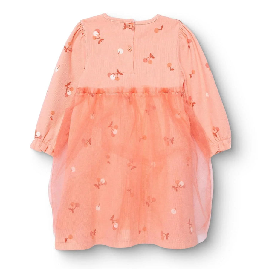 HelloBaby Winter Cherry Dress - Salmon - Miu Mau Collectibles