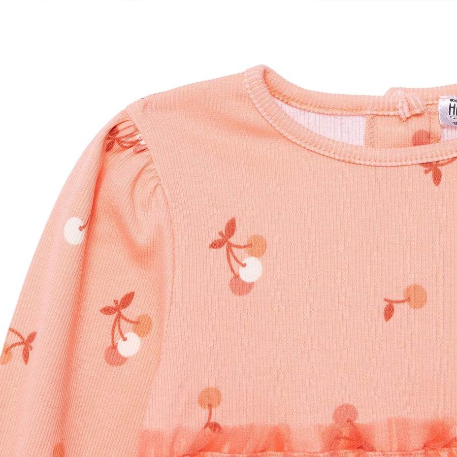 HelloBaby Winter Cherry Dress - Salmon - Miu Mau Collectibles