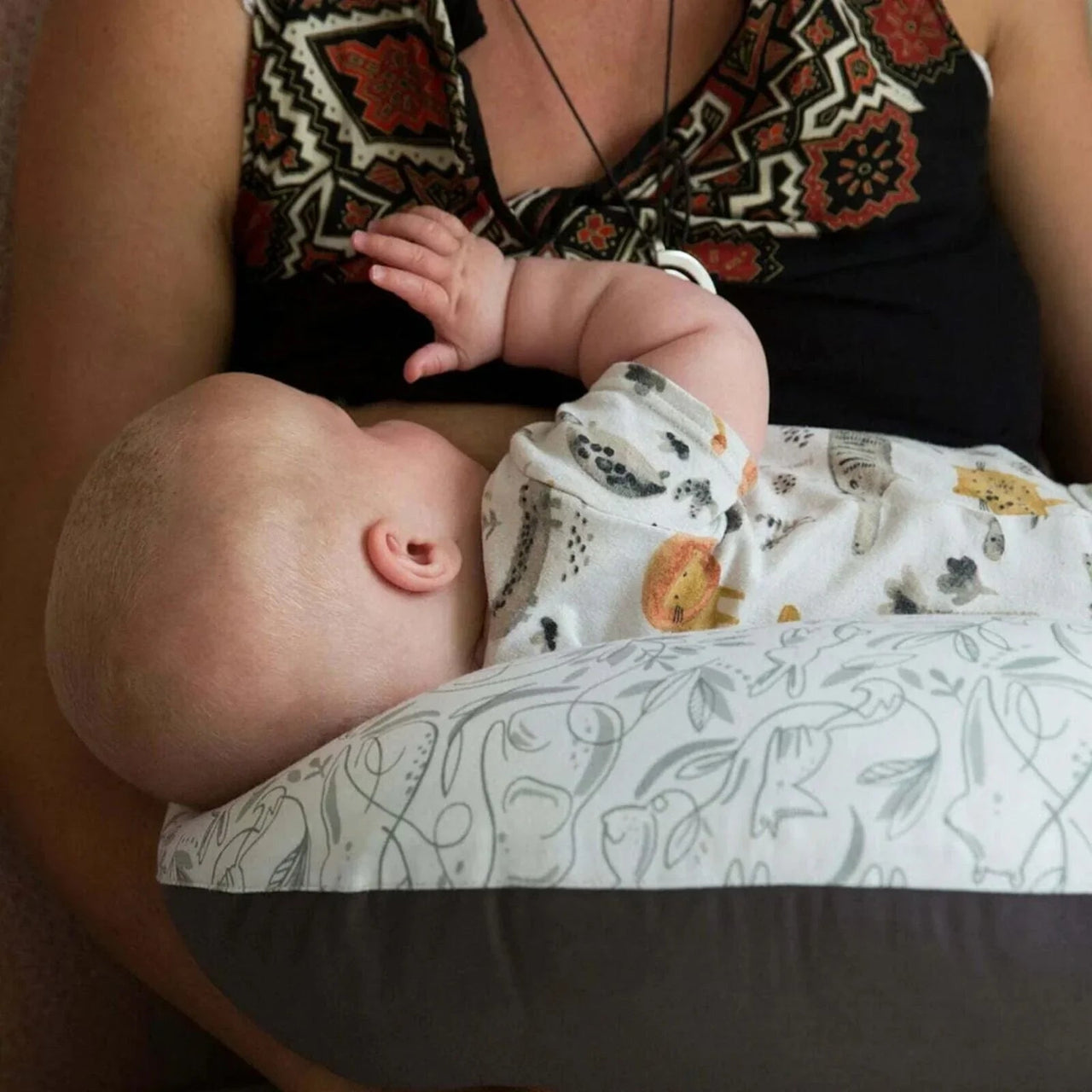 Hippychick Feeding Pillow - Animal Friends Grey - Miu Mau Collectibles