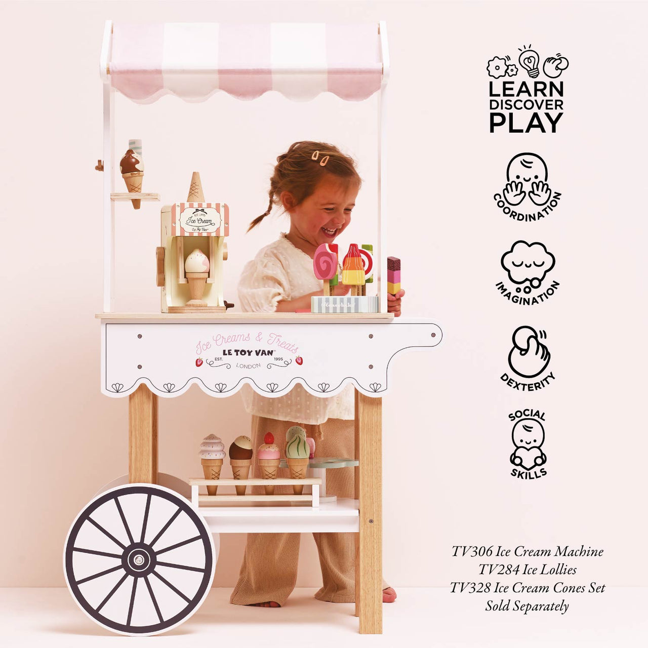 Ice Cream Trolley Market Stall - Miu Mau Collectibles