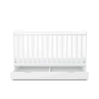 Ickle Bubba Coleby Classic Cot Bed & Under Drawer White - Fibre Mattress - Miu Mau Baby & Kids Store