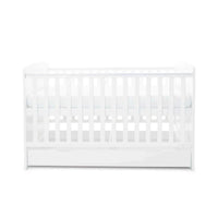 Ickle Bubba Coleby Classic Cot Bed & Under Drawer White - Premium Pocket Sprung Mattress - Miu Mau Baby & Kids Store