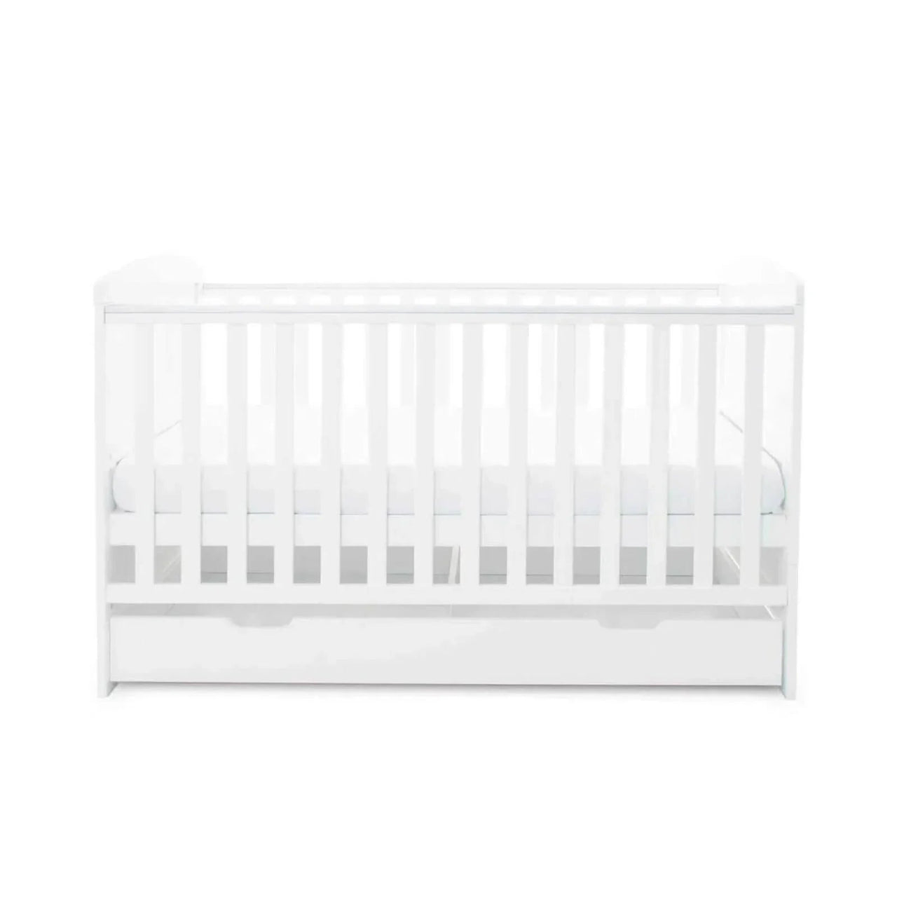 Ickle Bubba Coleby Classic Cot Bed & Under Drawer White - Premium Sprung Mattress - Miu Mau Baby & Kids Store