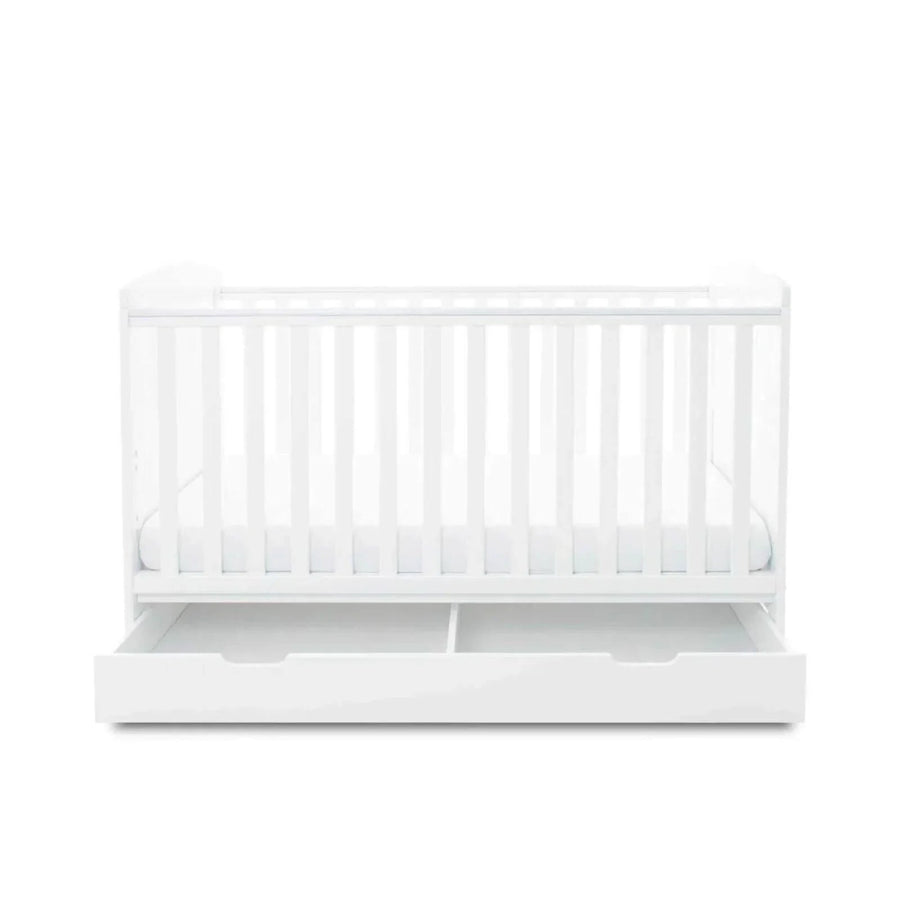 Ickle Bubba Coleby Classic Cot Bed & Under Drawer White - Without Mattress - Miu Mau Baby & Kids Store