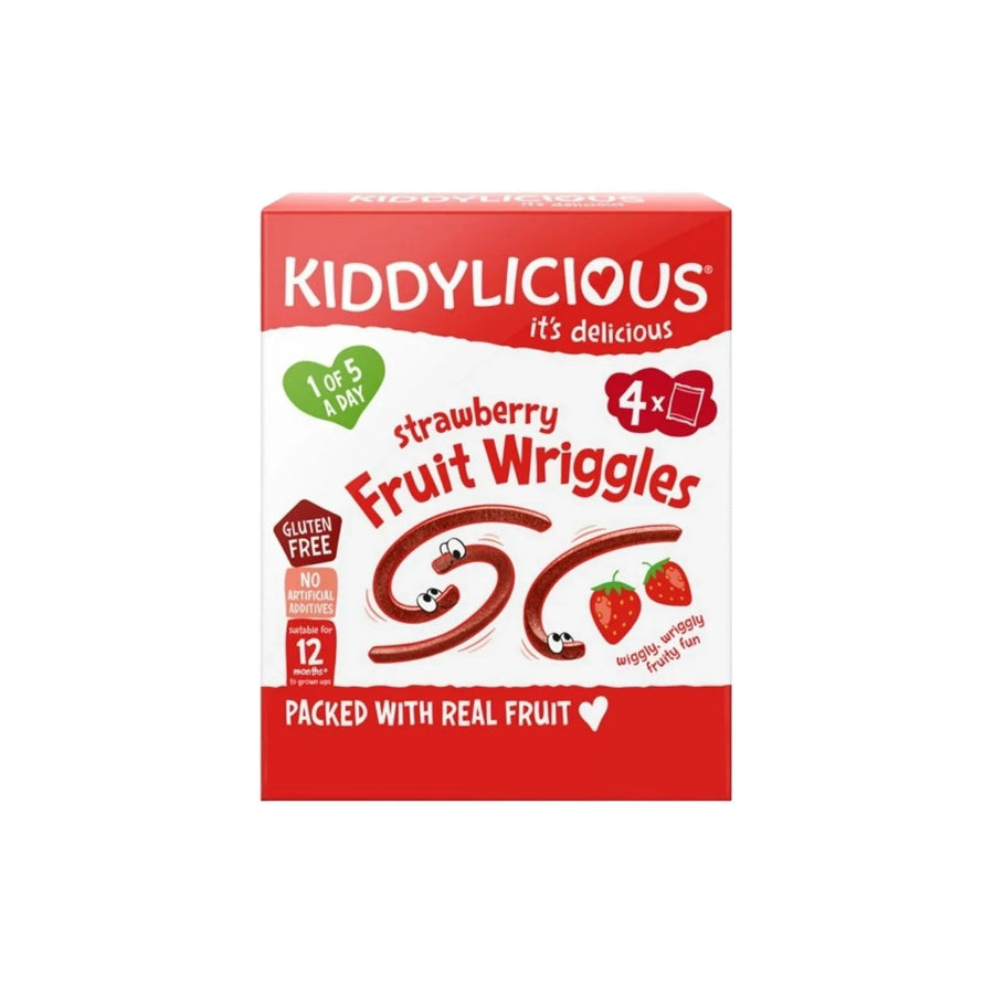 Kiddylicious Strawberry Fruit Wriggles Multi 12+ months 48g (4x12g) - Miu Mau Baby & Kids Store