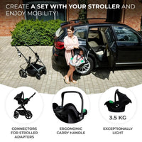 Kinderkraft Newly Mink Pro 4 - in - 1 Travel System - Classic Black - Miu Mau Collectibles