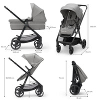 Kinderkraft Newly Mink Pro 4 - in - 1 Travel System - Moonlight Grey - Miu Mau Collectibles