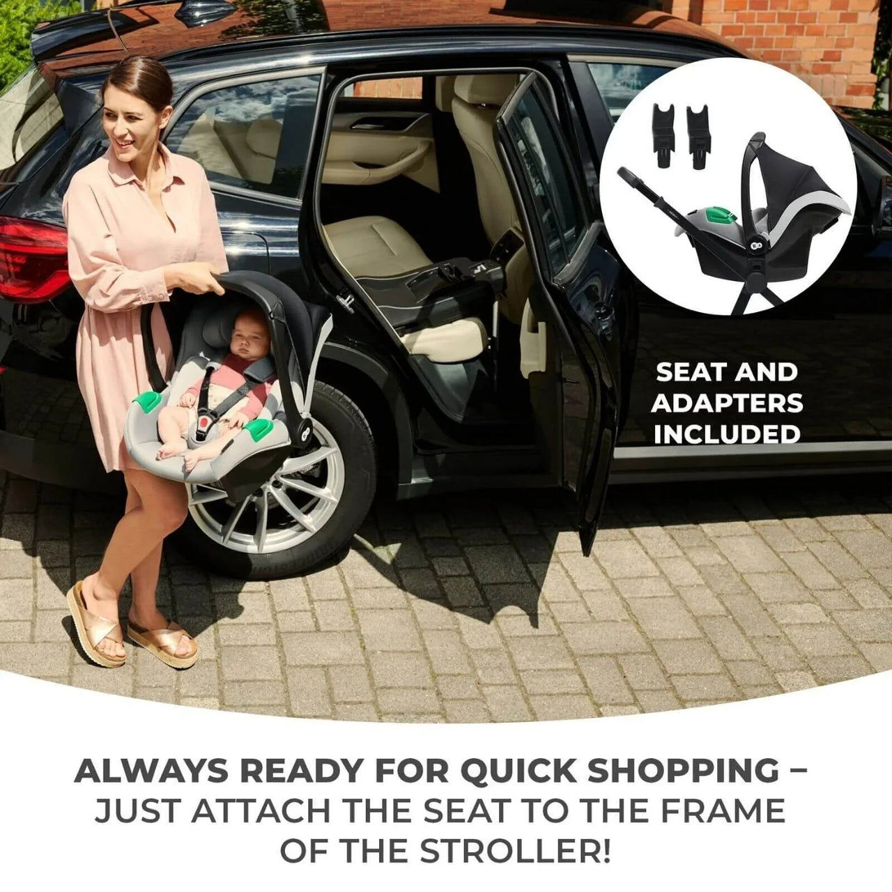 Kinderkraft Newly Mink Pro 4 - in - 1 Travel System - Moonlight Grey - Miu Mau Collectibles