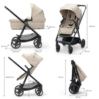 Kinderkraft Newly Mink Pro 4 - in - 1 Travel System - Sand Beige - Miu Mau Collectibles