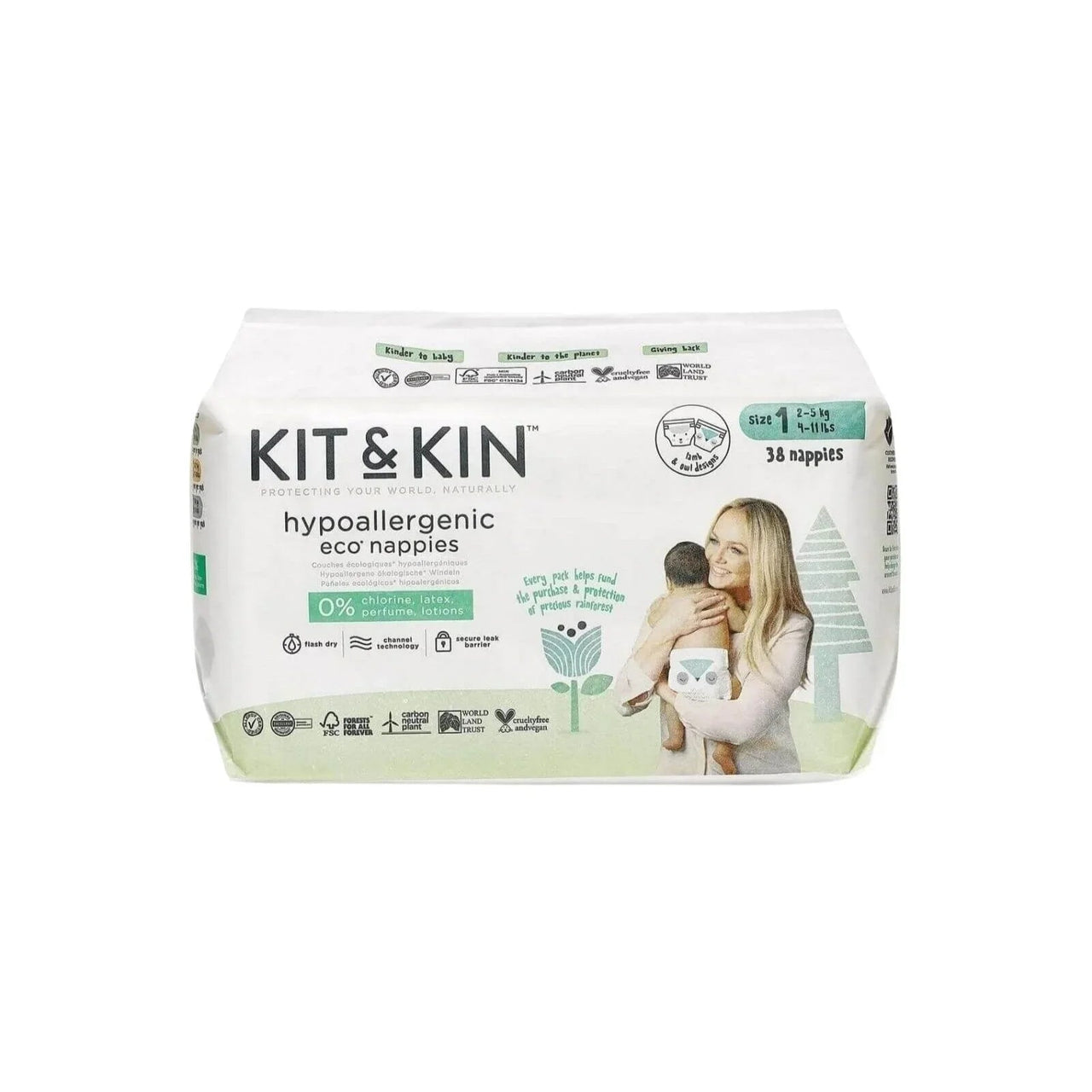 Kit & Kin Nappies Size 1 - 38 nappies - Miu Mau Collectibles