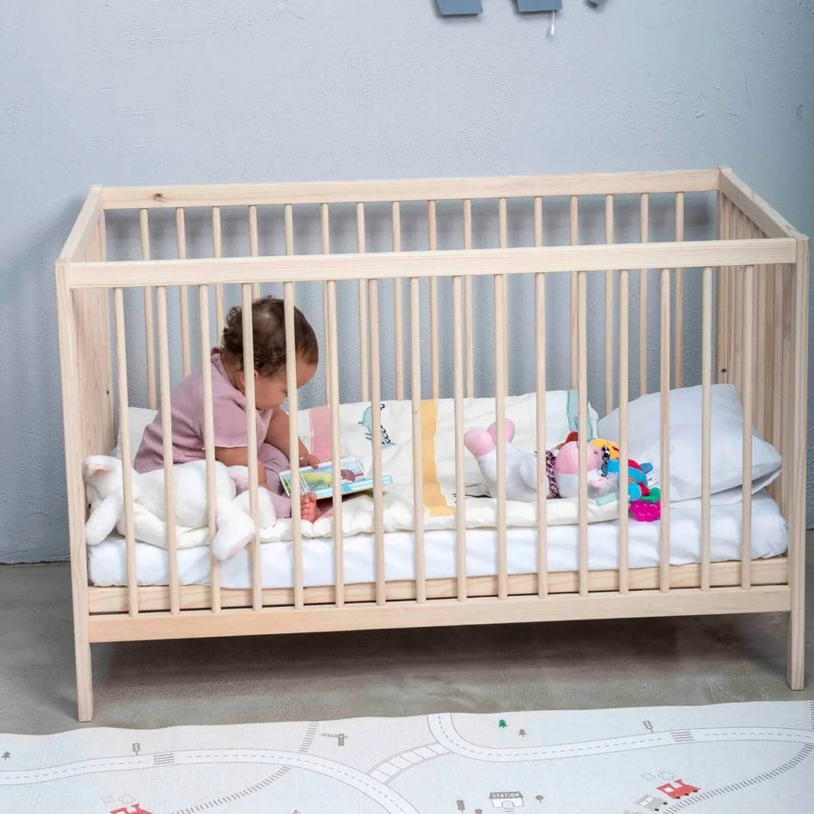 Kukka Natural Wood 2 - Level Cot 60x120 cm - Miu Mau Collectibles