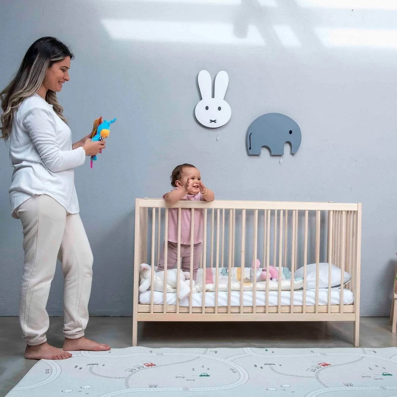 Kukka Natural Wood 2 - Level Cot 60x120 cm - Miu Mau Collectibles