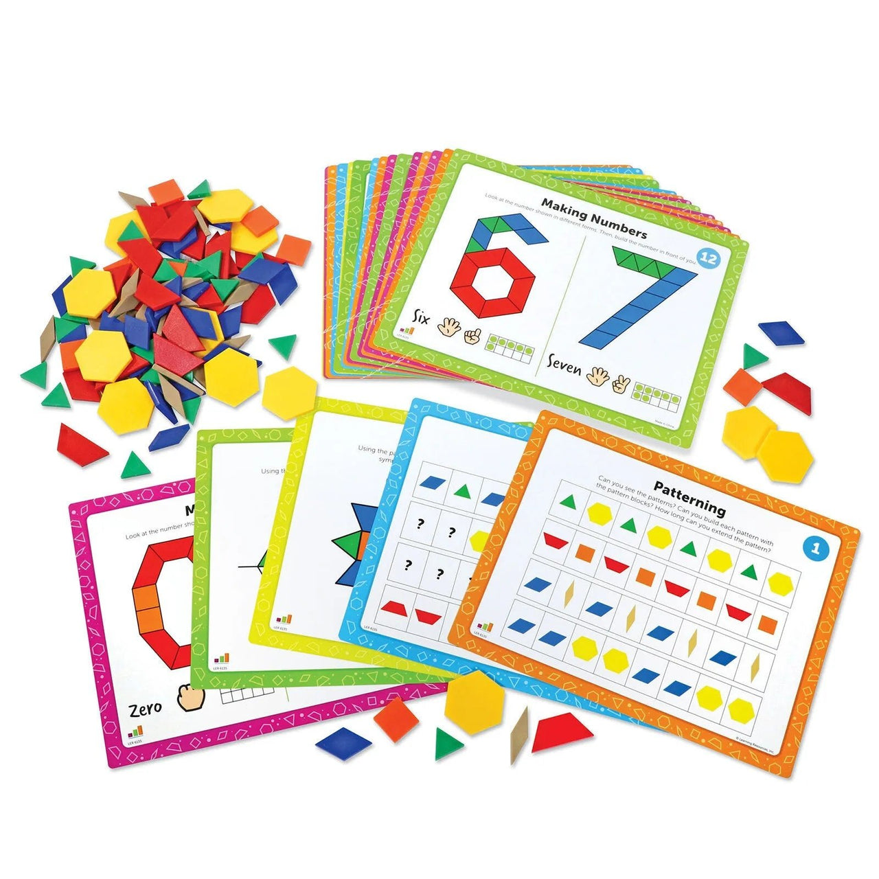 Learning Resources Pattern Block Math Activity Set - Miu Mau Collectibles