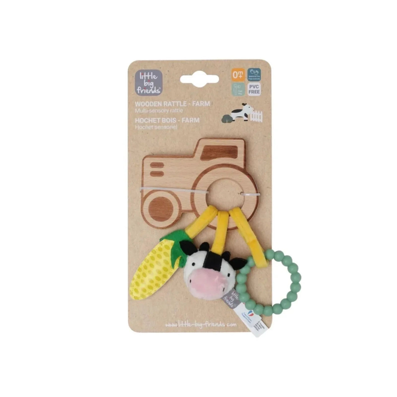 Little Big Friends Wooden Rattle - Farm - Miu Mau Collectibles