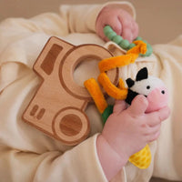Little Big Friends Wooden Rattle - Farm - Miu Mau Collectibles