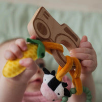 Little Big Friends Wooden Rattle - Farm - Miu Mau Collectibles