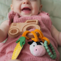 Little Big Friends Wooden Rattle - Farm - Miu Mau Collectibles