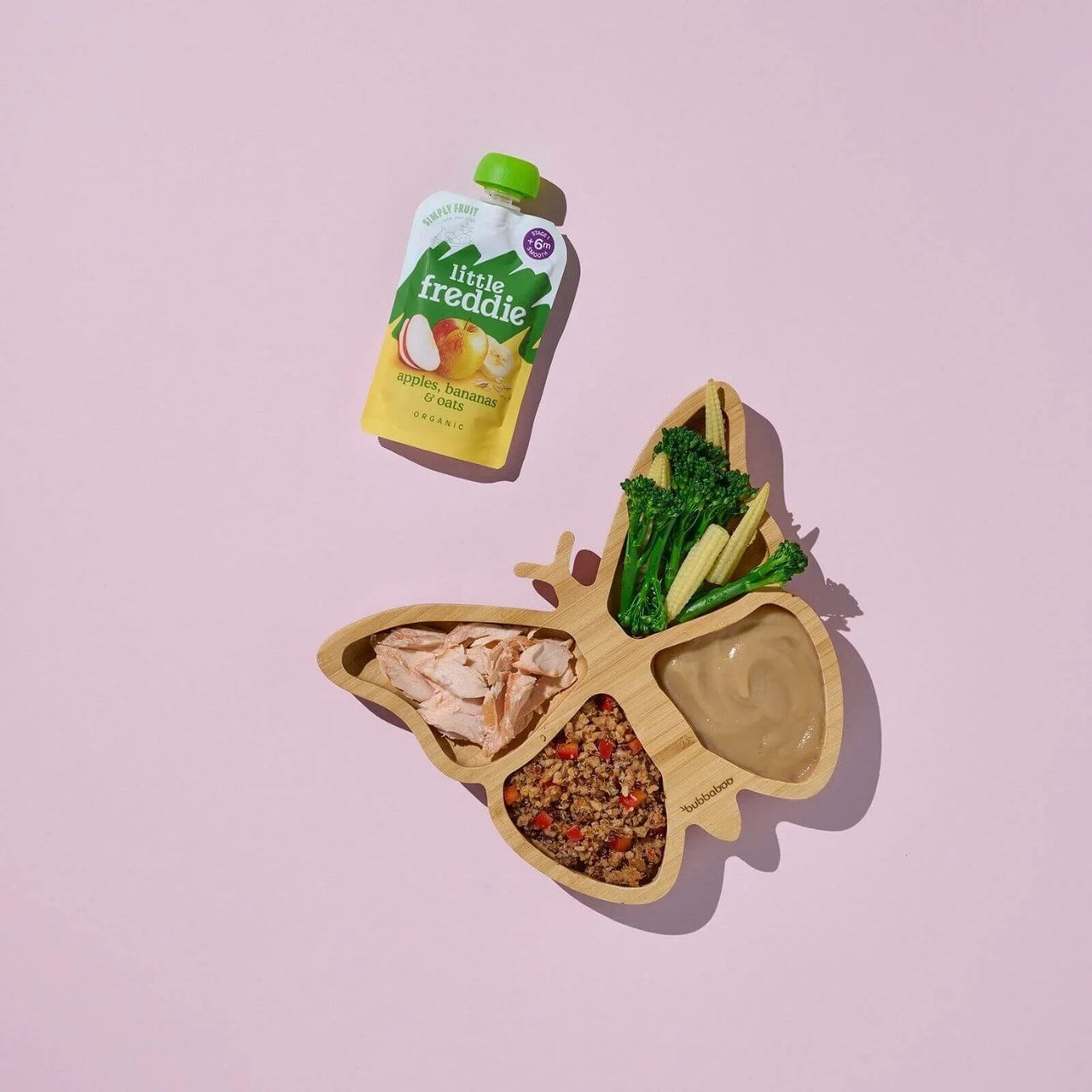 Little Freddie Organic Apples Bananas & Oats Baby Food Pouch 6+ months 100g - Miu Mau Baby & Kids Store